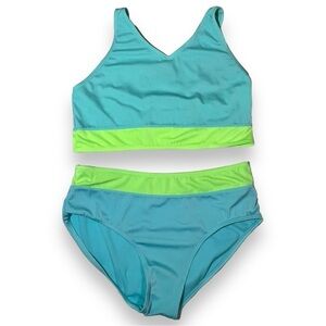Thereabouts Girl’s Bikini Set Island Turquoise Size Large Plus